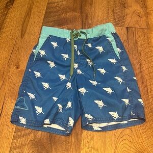 Beach Rays Blue Shark Swim Trunks Size 6